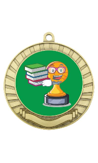 Eco Scroll Medal Academic Character Gold