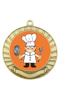 Eco Scroll Medal Chef Gold