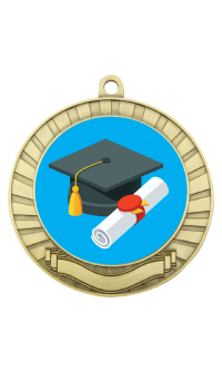 Eco Scroll Medal Graduate Gold
